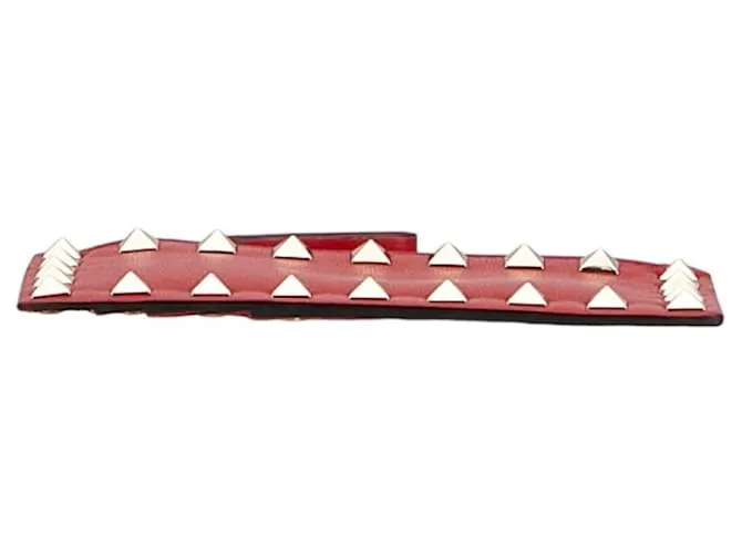 Monedero Valentino Rockstud en cuero rojo Roja 