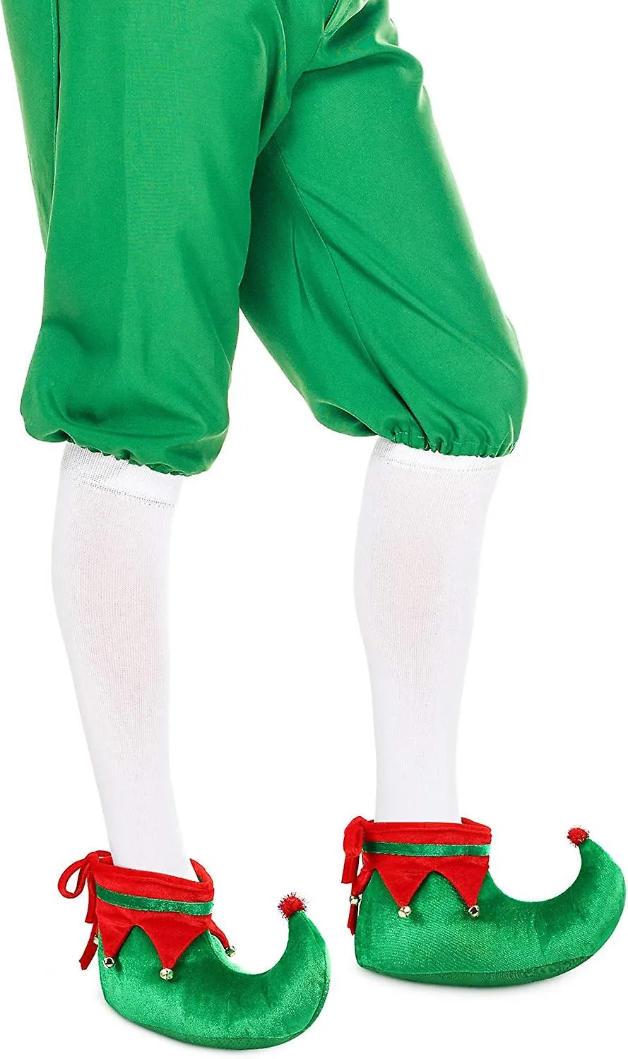 Navidad Santa Elf Zapatos Y Sombrero Navidad Rojo Verde Traje Accesorio Set