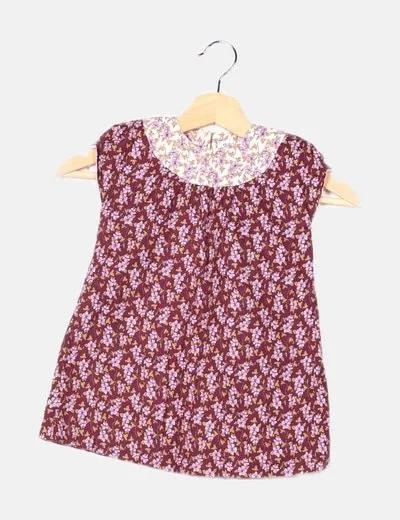 Neck & Neck Vestido morado estampado floral