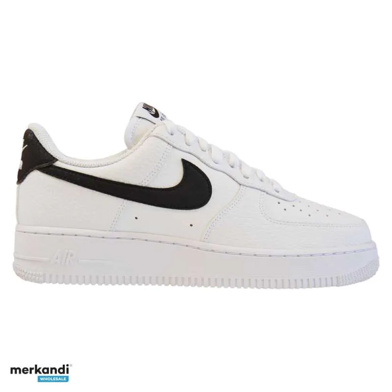 NIKE AIR FORCE 1 LOW WHITE BLACK PEBBLED LEATHER  CT2302100