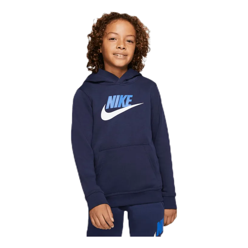 Nike Club Fleece Hoodie Junior Blue/White