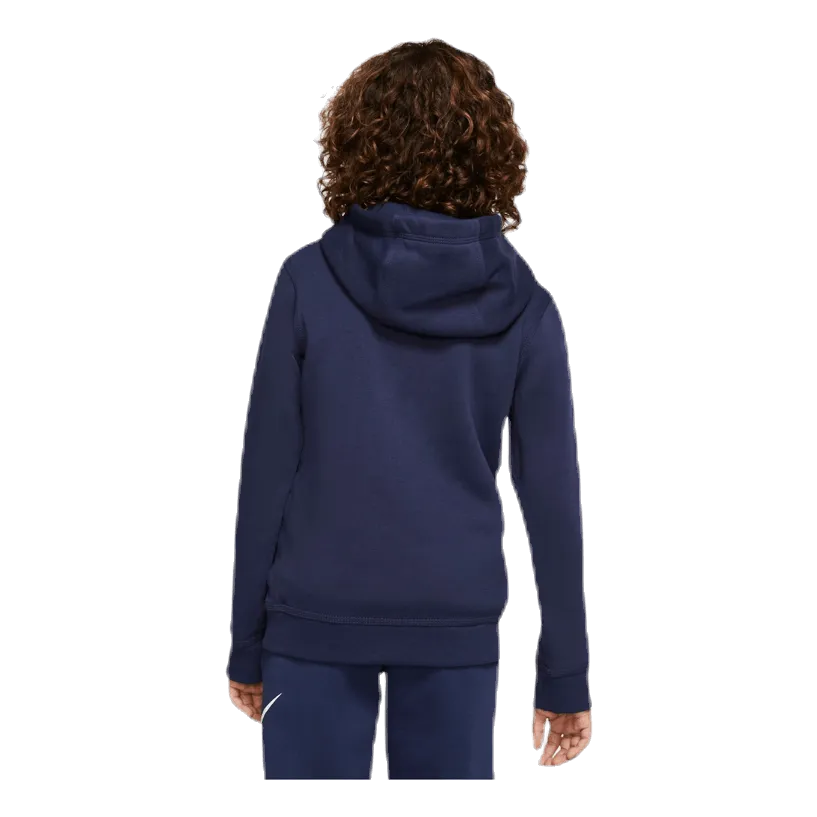 Nike Club Fleece Hoodie Junior Blue/White