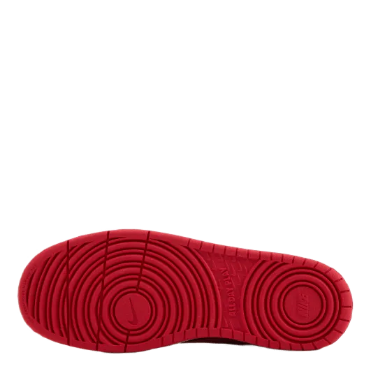 NIKE COURT BOROUGH LOW 2 BIG KIDS' SHOES BLACK/UNIVERSITY REDWHITE