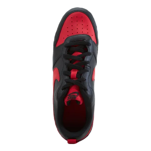 NIKE COURT BOROUGH LOW 2 BIG KIDS' SHOES BLACK/UNIVERSITY REDWHITE