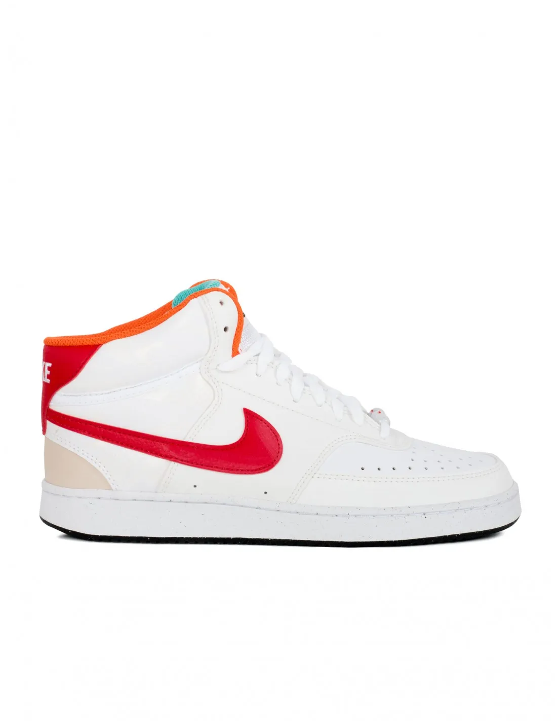 NIKE Court Vision Mid Blancas Logo Rojo
