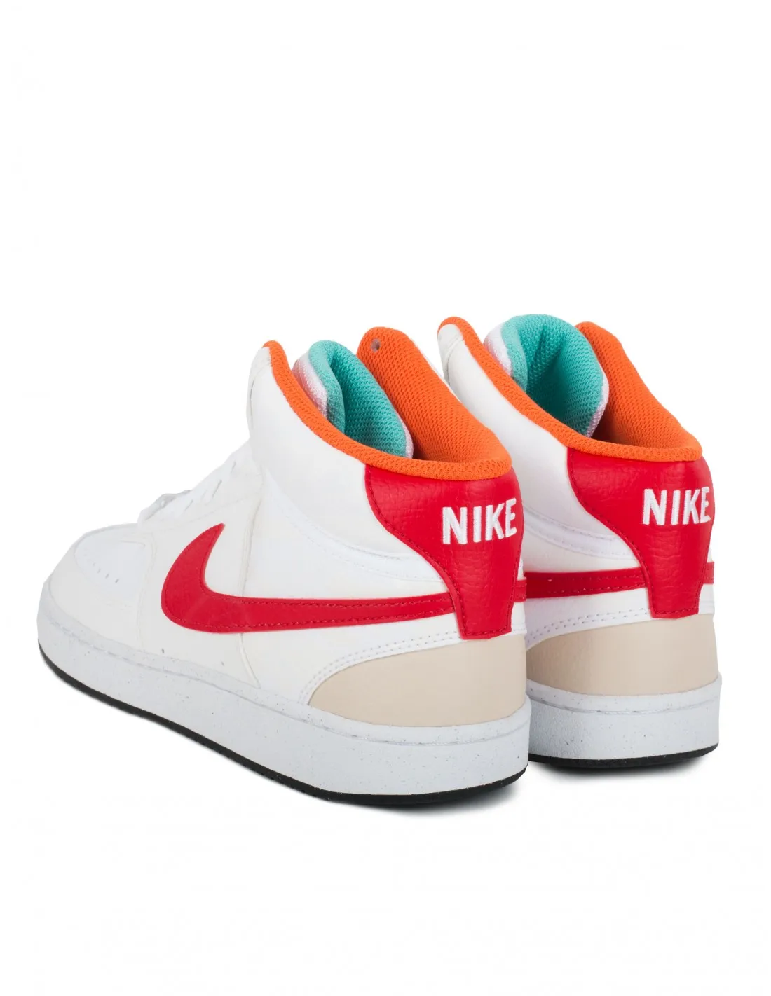 NIKE Court Vision Mid Blancas Logo Rojo