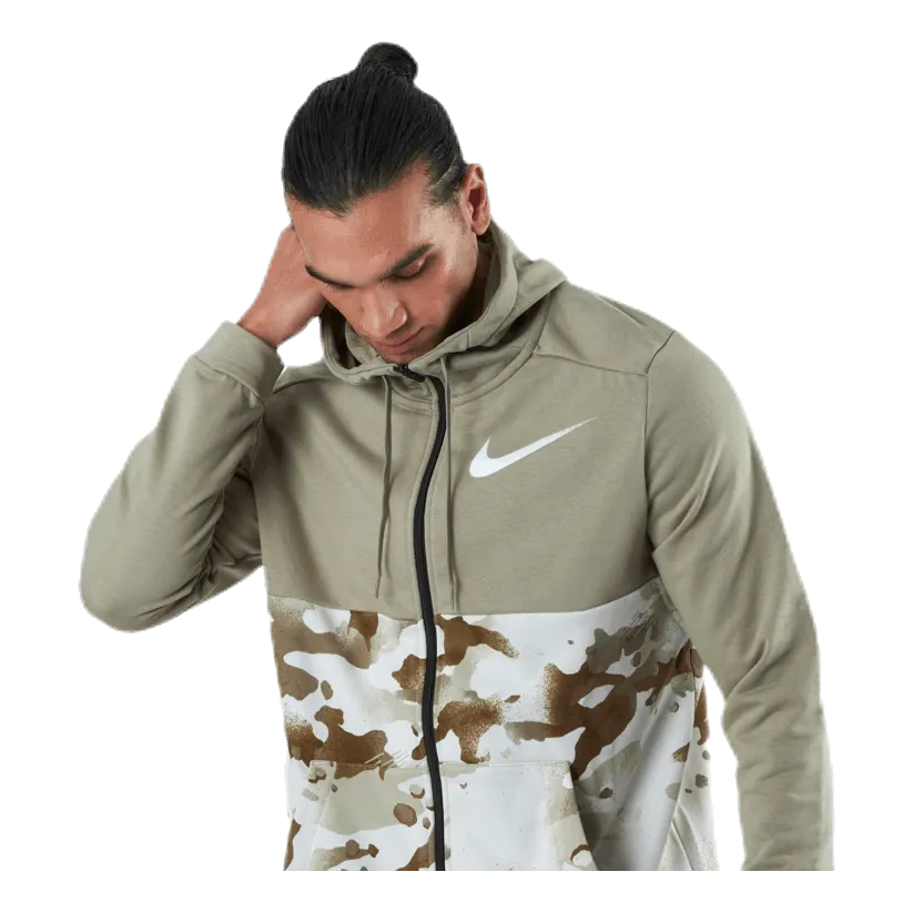 NIKE DRIFIT FZ CAMO HOOD BEIGE