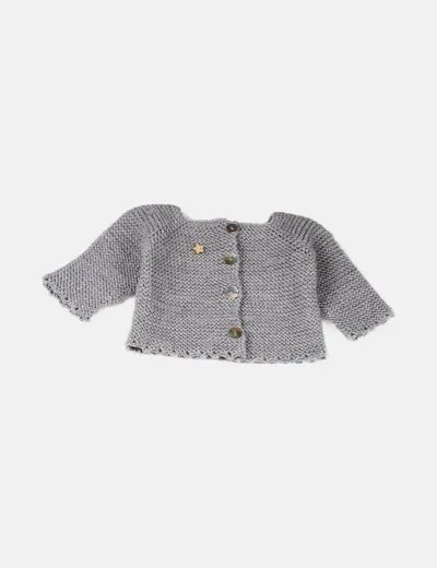 NoName Chaqueta de punto gris detalle estrella