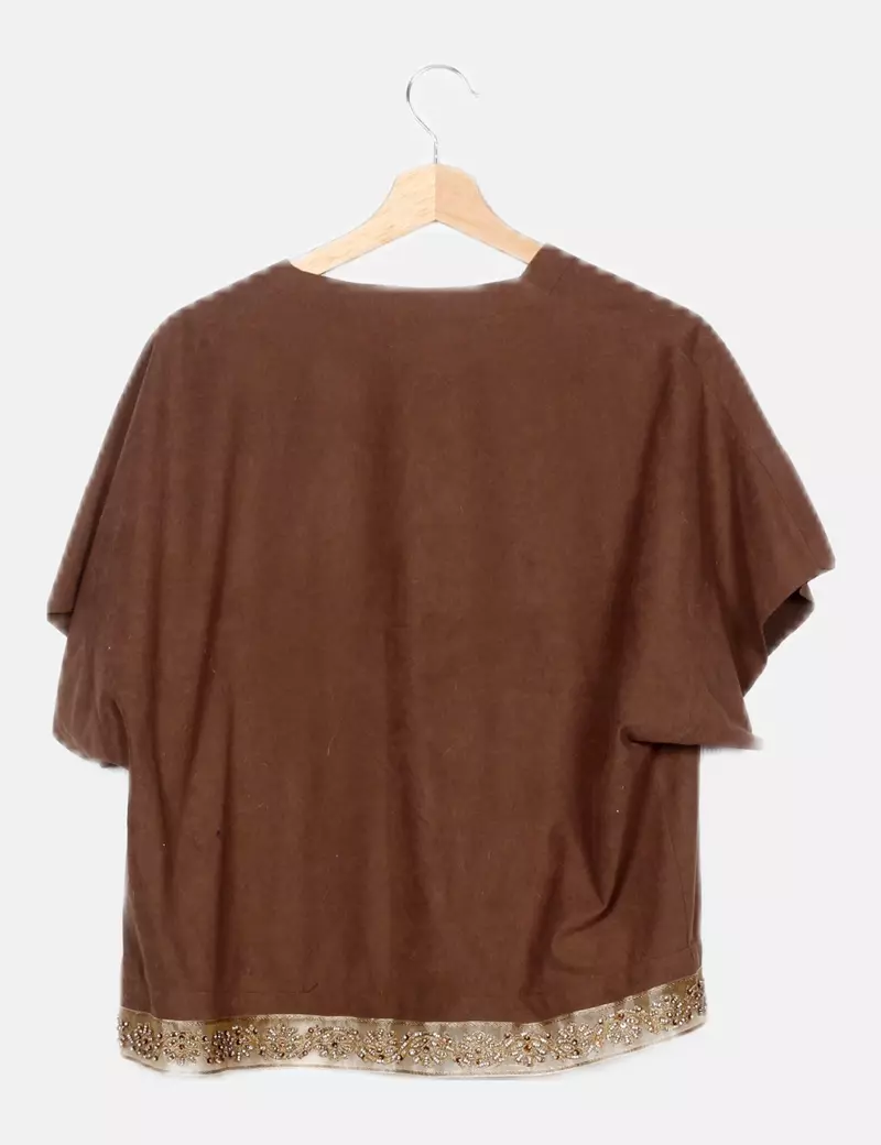 NoName Kimono marrón con bordados