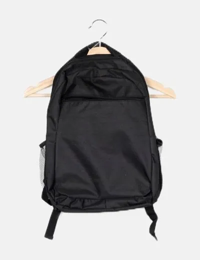 NoName Mochila negra detalle cremalleras