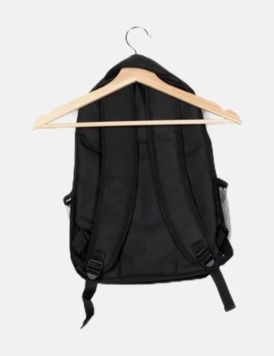 NoName Mochila negra detalle cremalleras