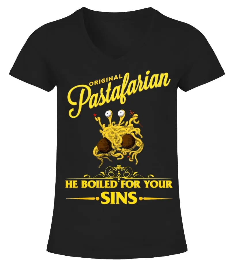 ORIGINAL PASTAFARIAN  EDICIóN LIMITADA CAMISETA CUELLO PICO MUJER