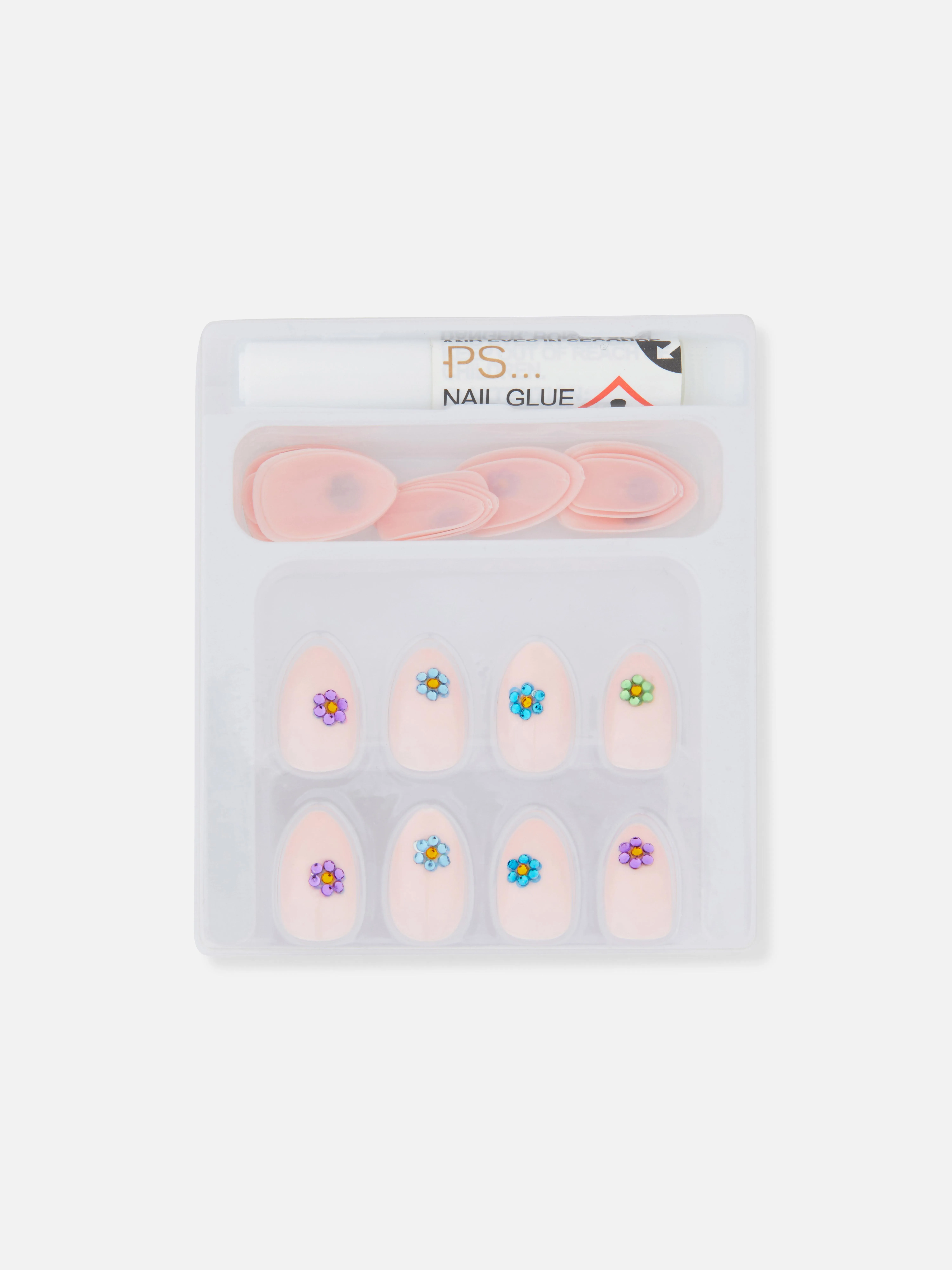 Pack de 24 uñas postizas almendradas de PS...