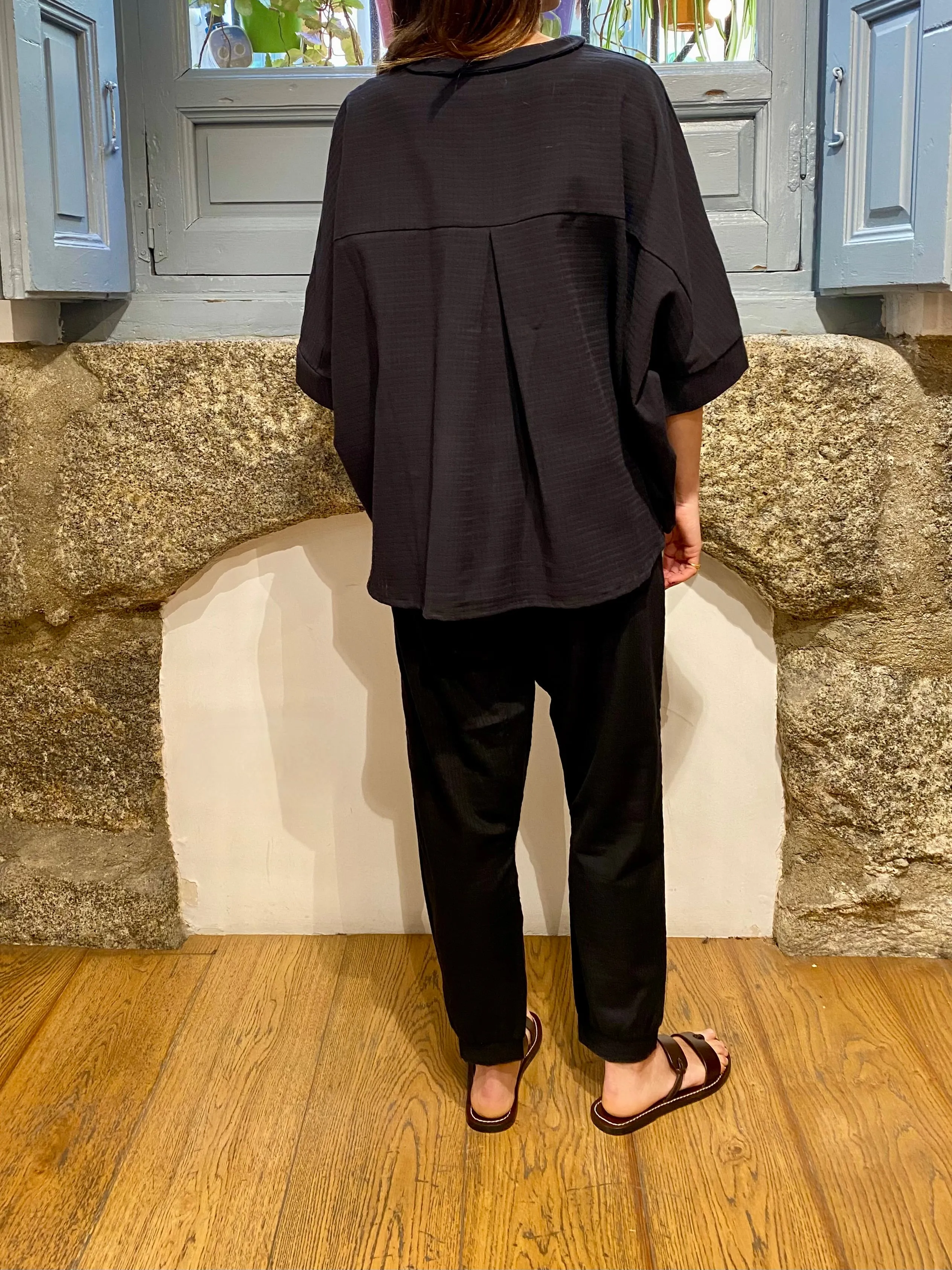 PANTALN FLUIDO NEGRO
