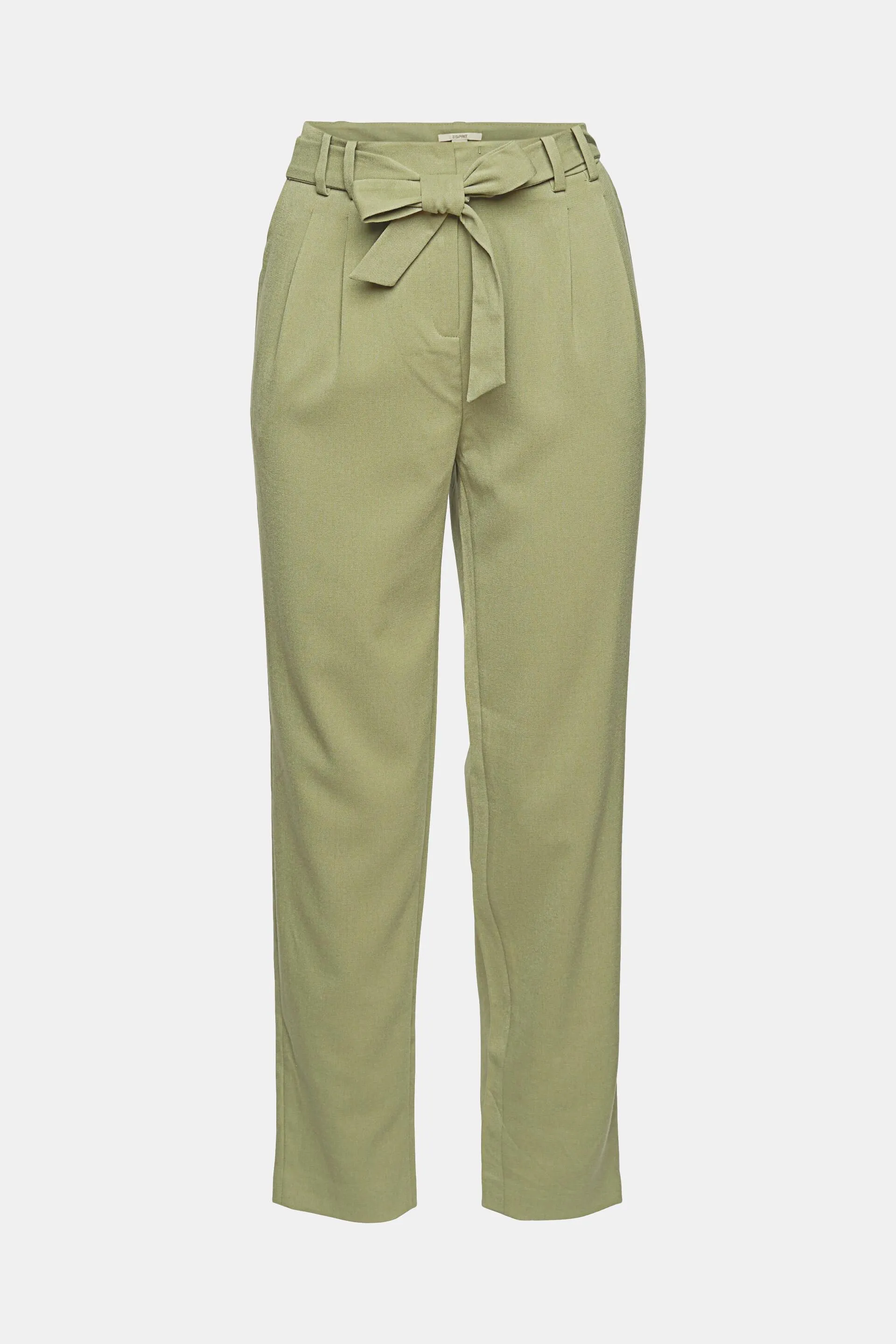 Pantalón chino de cintura alta con cinturón