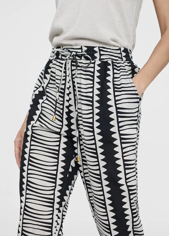 Pantalon estampado etnico bicolor Lola Casademunt