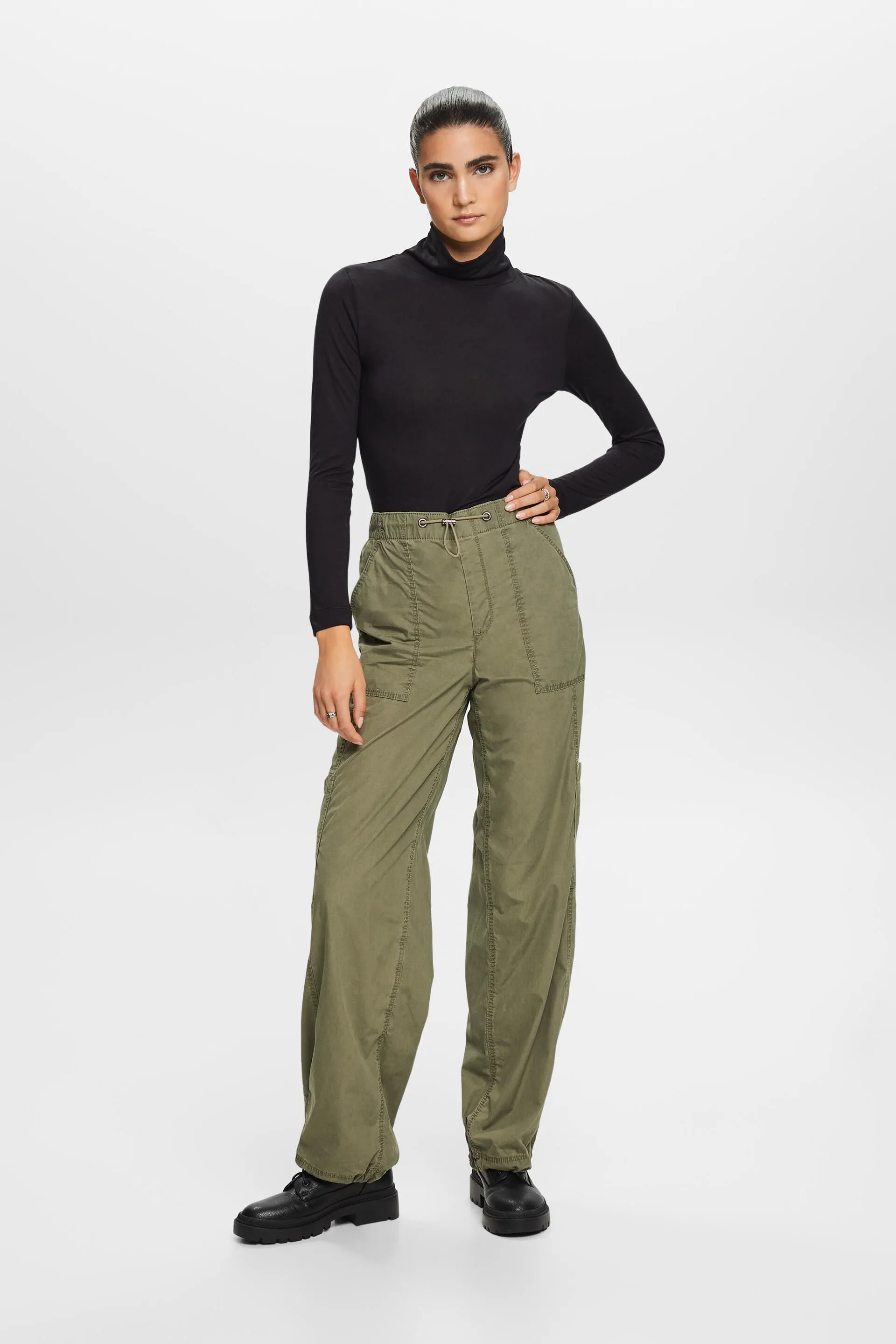 Pantalones estilo cargo, 100% algodón
