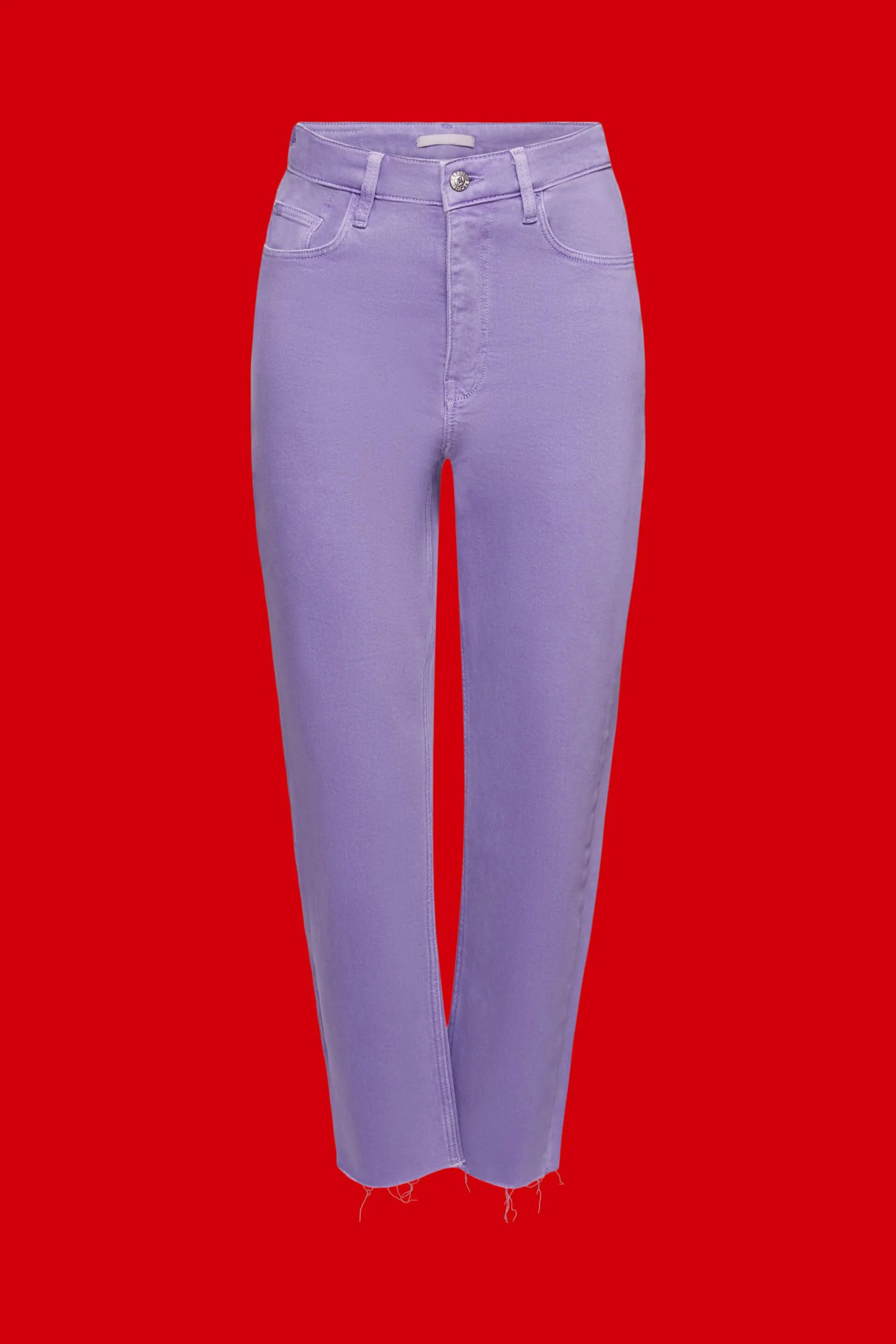 Pantalones tobilleros con bajos deshilachados