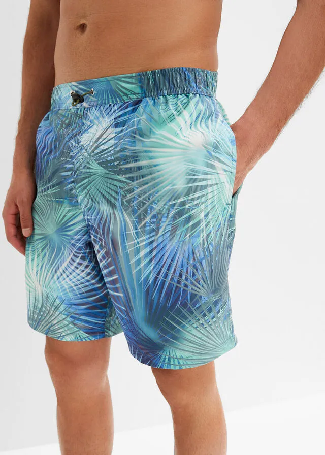 Pantalón corto de playa Verde grisáceo con estampado gráfico