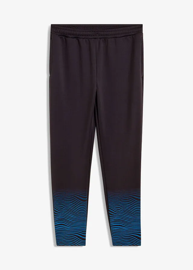 PANTALóN DEPORTIVO NEGROAZUR CON ESTAMPADO GRáFICO