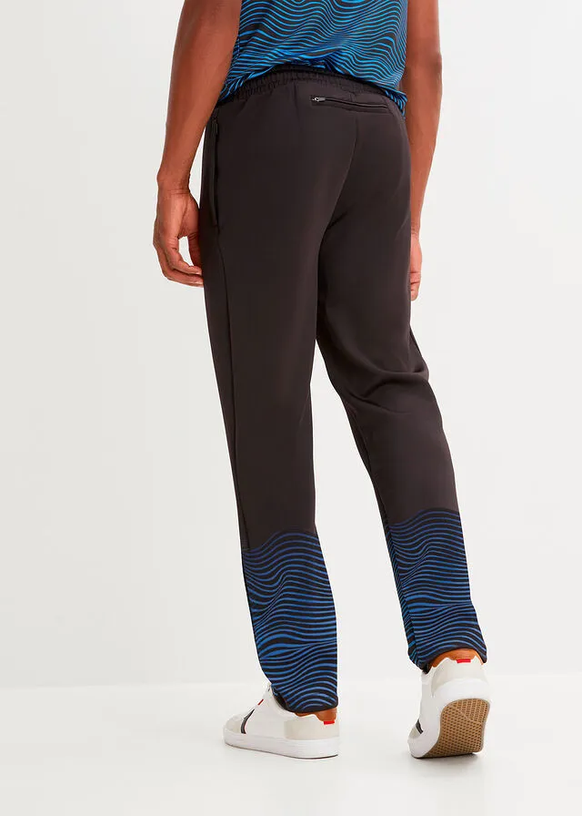 PANTALóN DEPORTIVO NEGROAZUR CON ESTAMPADO GRáFICO