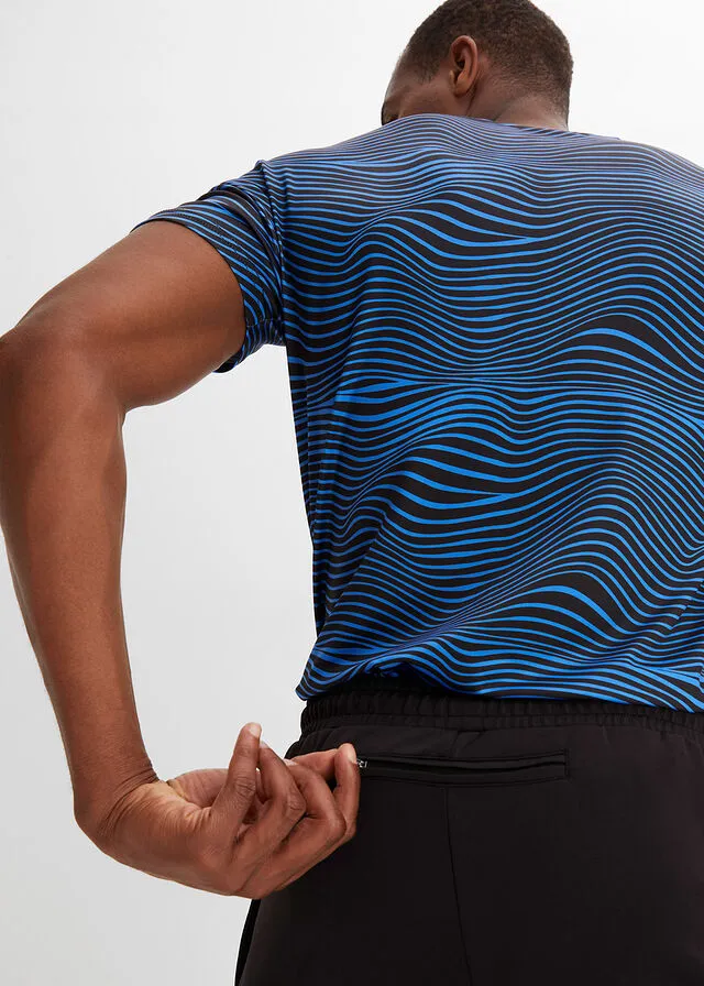 PANTALóN DEPORTIVO NEGROAZUR CON ESTAMPADO GRáFICO
