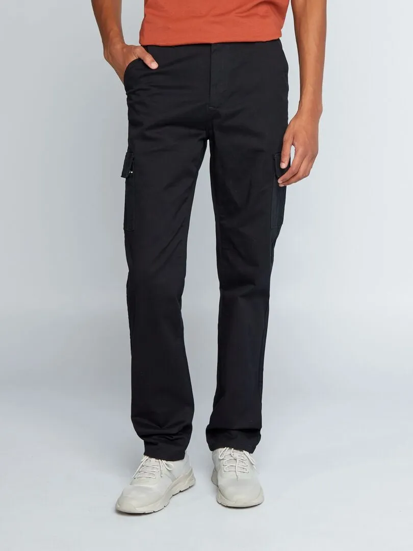 PANTALóN RECTO MULTIBOLSILLOS +1,90 M  L38  NEGRO