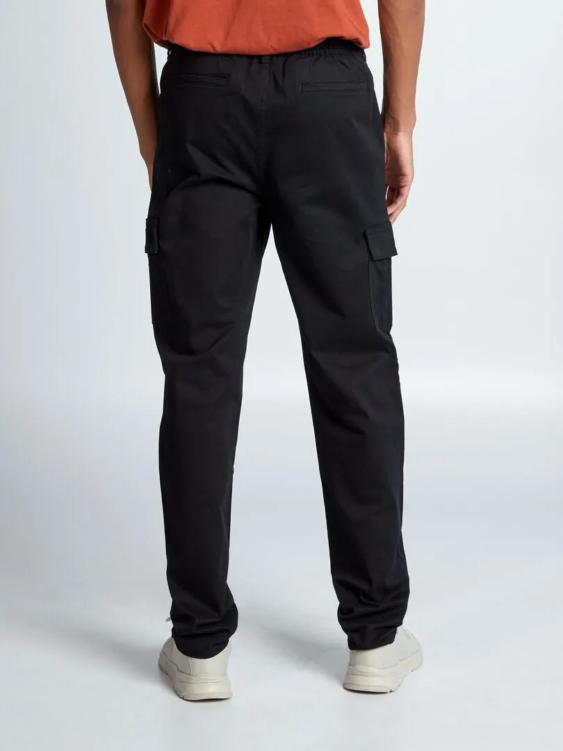 PANTALóN RECTO MULTIBOLSILLOS +1,90 M  L38  NEGRO