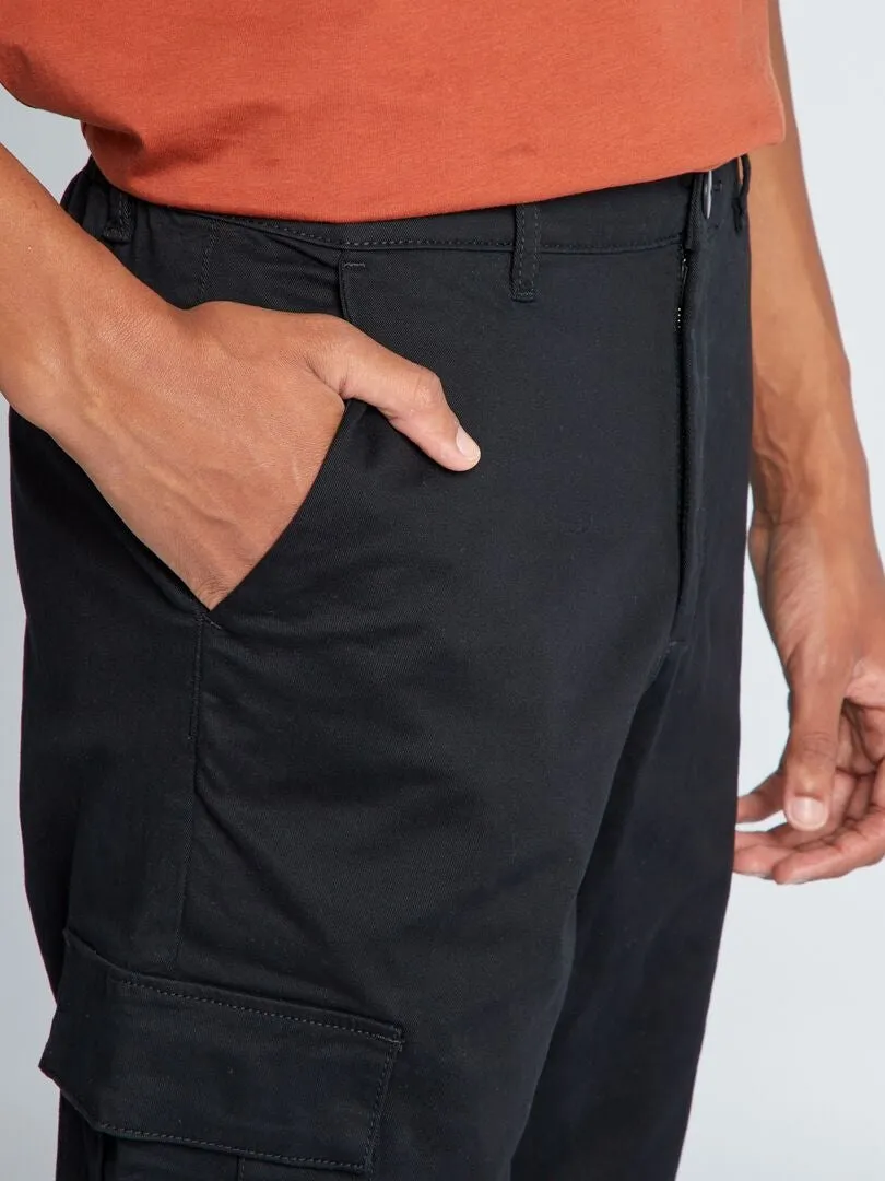 PANTALóN RECTO MULTIBOLSILLOS +1,90 M  L38  NEGRO