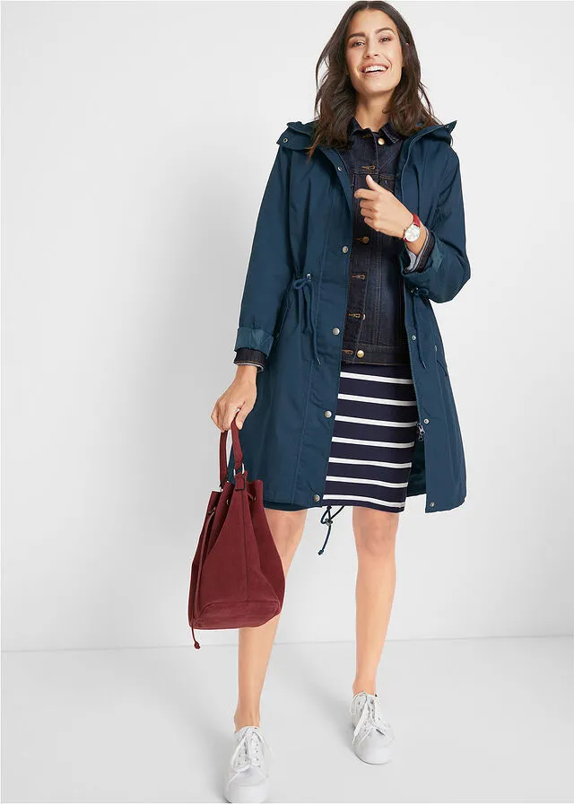 Parka con capucha Azul marino
