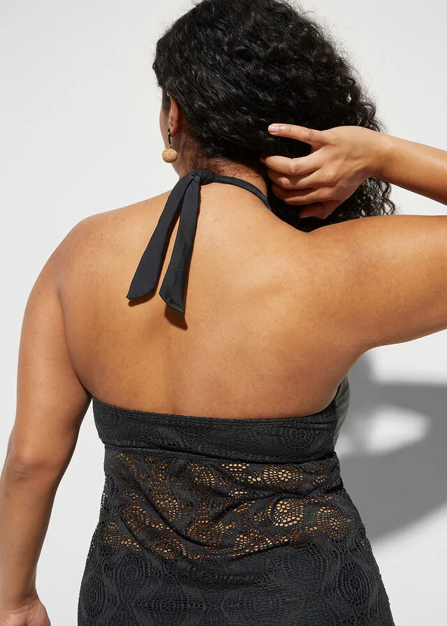 Parte superior del tankini Negro