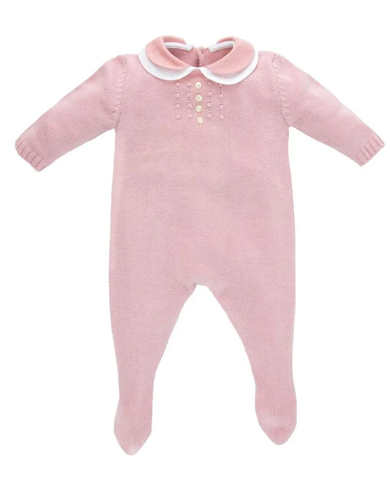 Pelele Ro Infantil Punto Doble Cuello