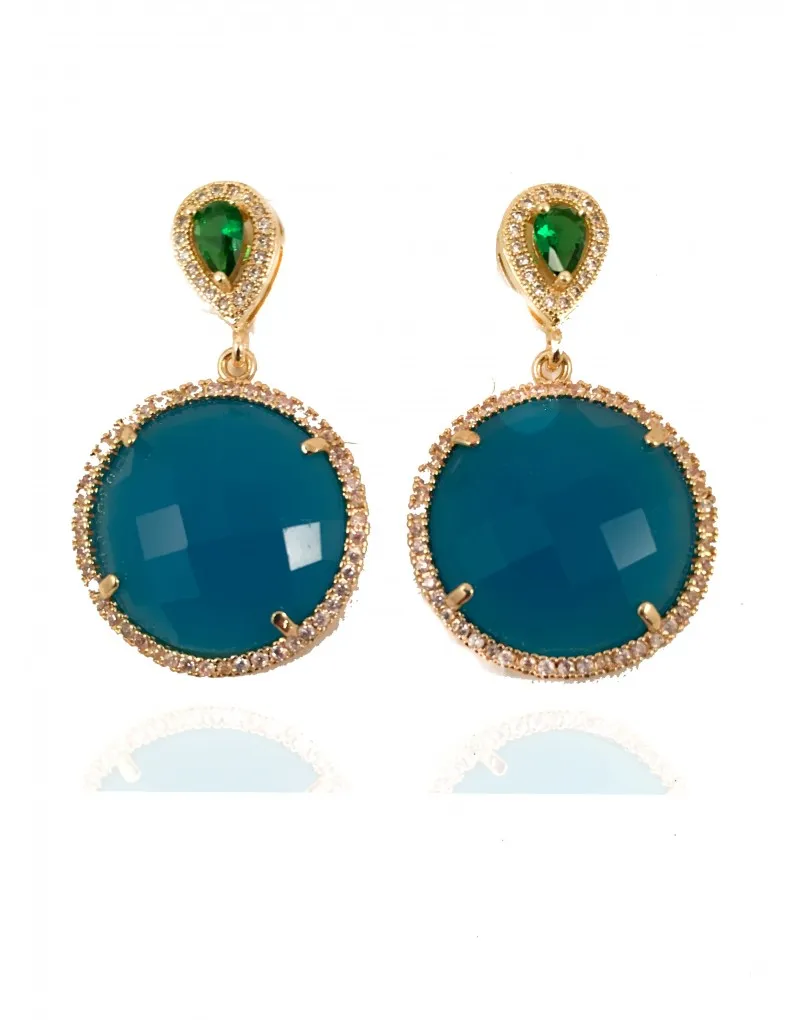 PENDIENTES ALTA BISUTERIA DE PIEDRA NATURAL