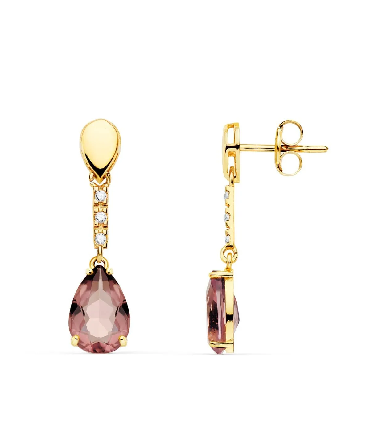 Pendientes Broadway Oro Amarillo 18K Alejandrita