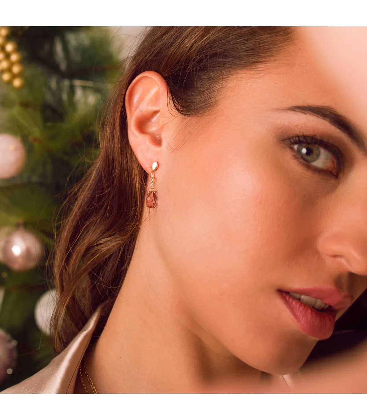 Pendientes Broadway Oro Amarillo 18K Alejandrita