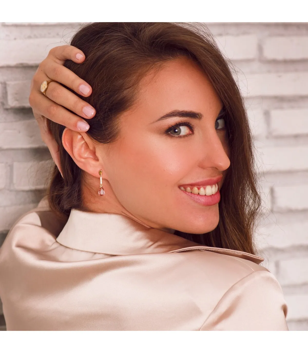 Pendientes Broadway Oro Amarillo 18K Alejandrita