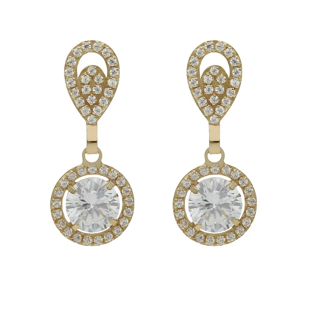 Pendientes Oro Con Circonitas