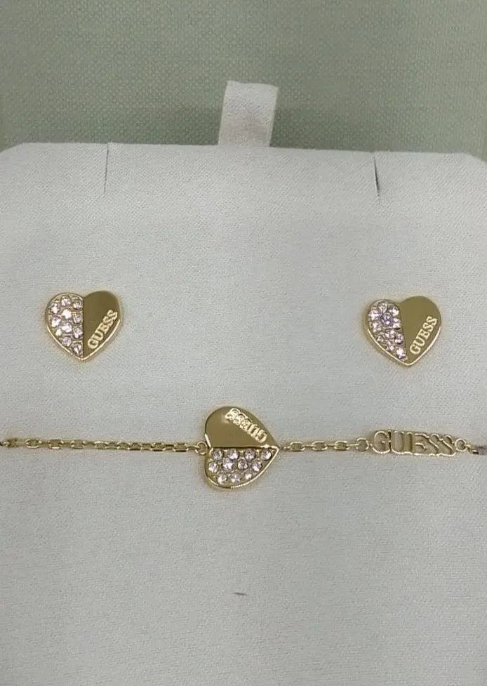 PENDIENTES Y PULSERA GUESS  JUBS03187JWYG