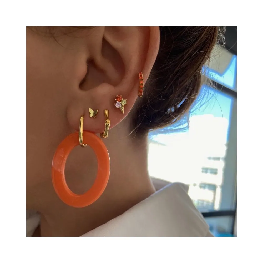 Piercing Petri Naranja Oro