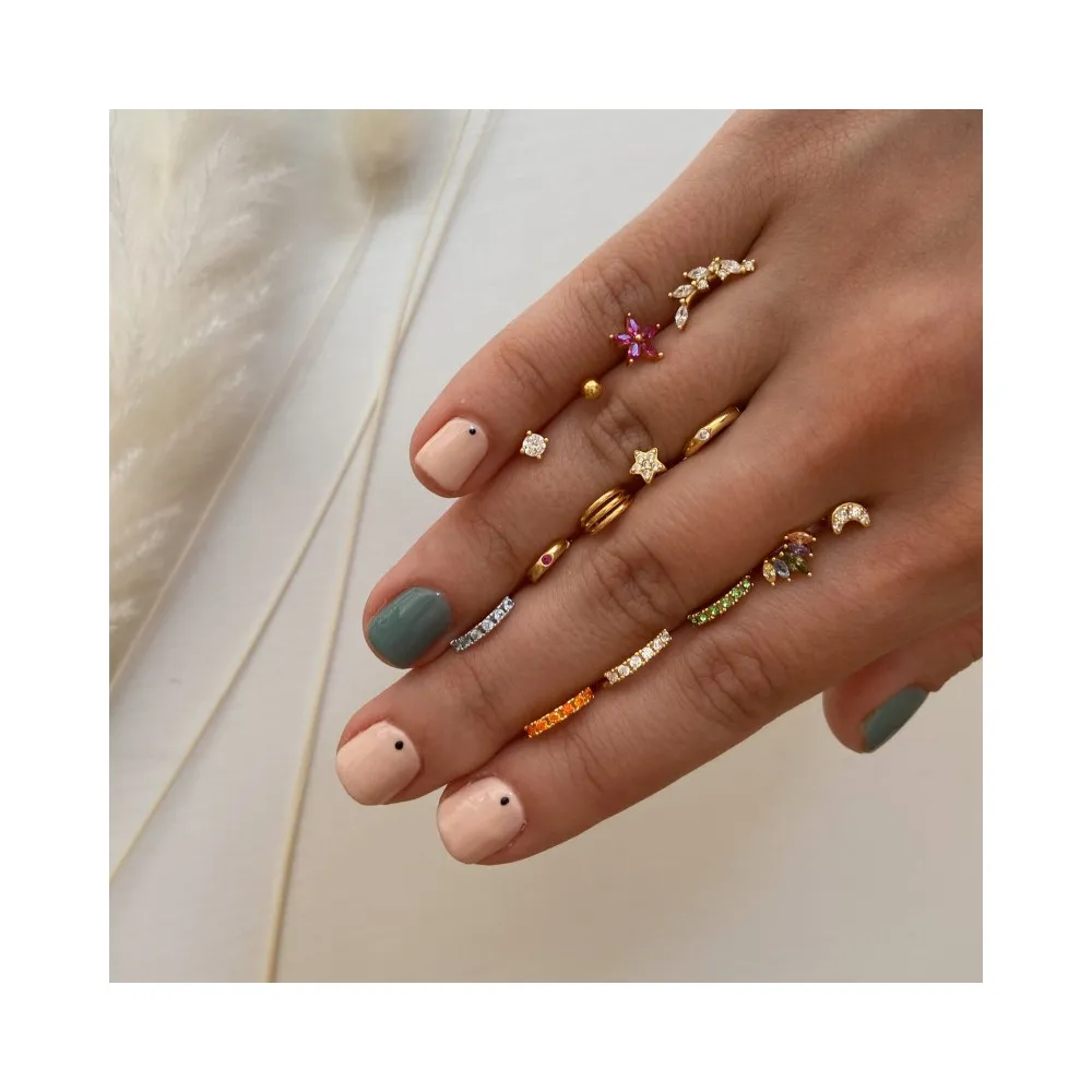 Piercing Petri Naranja Oro