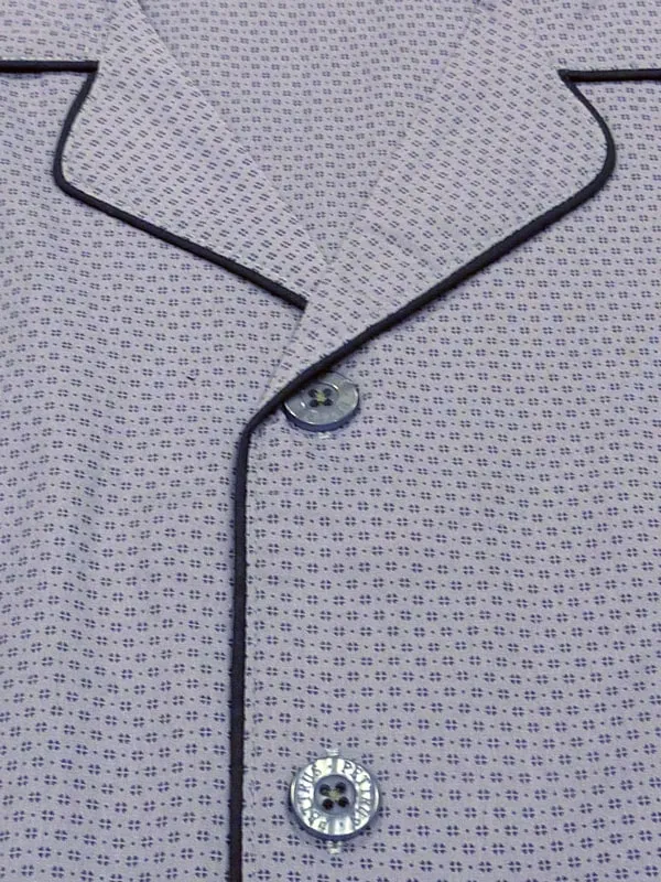 Pijama camisero hombre de Pettrus Man estampado con topitos