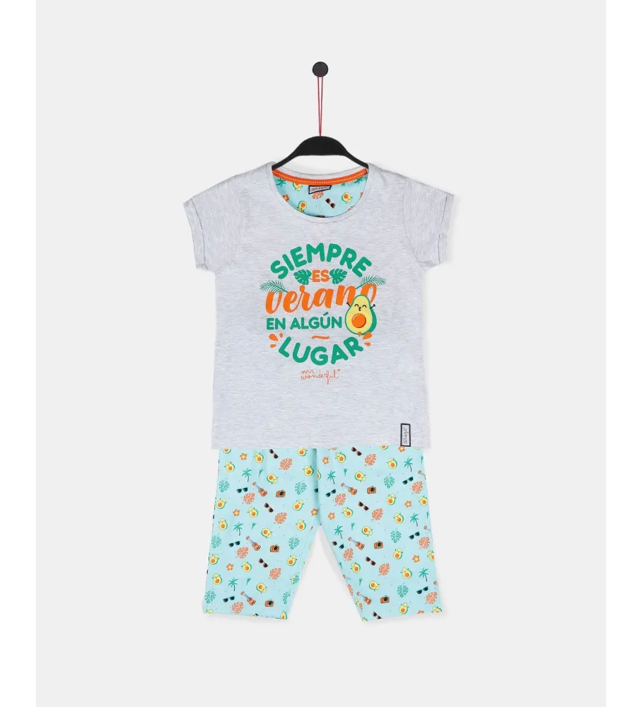 Pijama Manga Corta Siempre es Verano para Niña