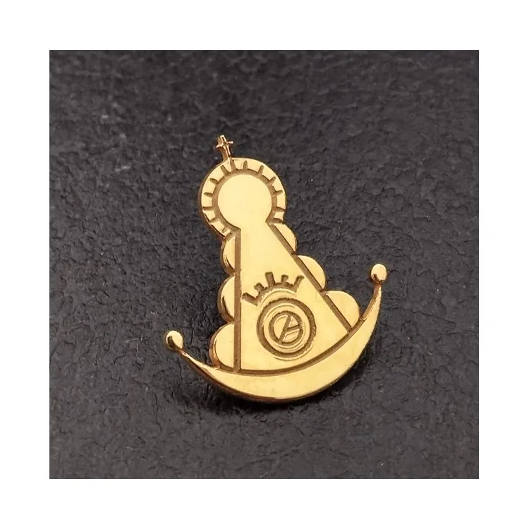 Pin Virgen del Rocio personalizado en plata de ley