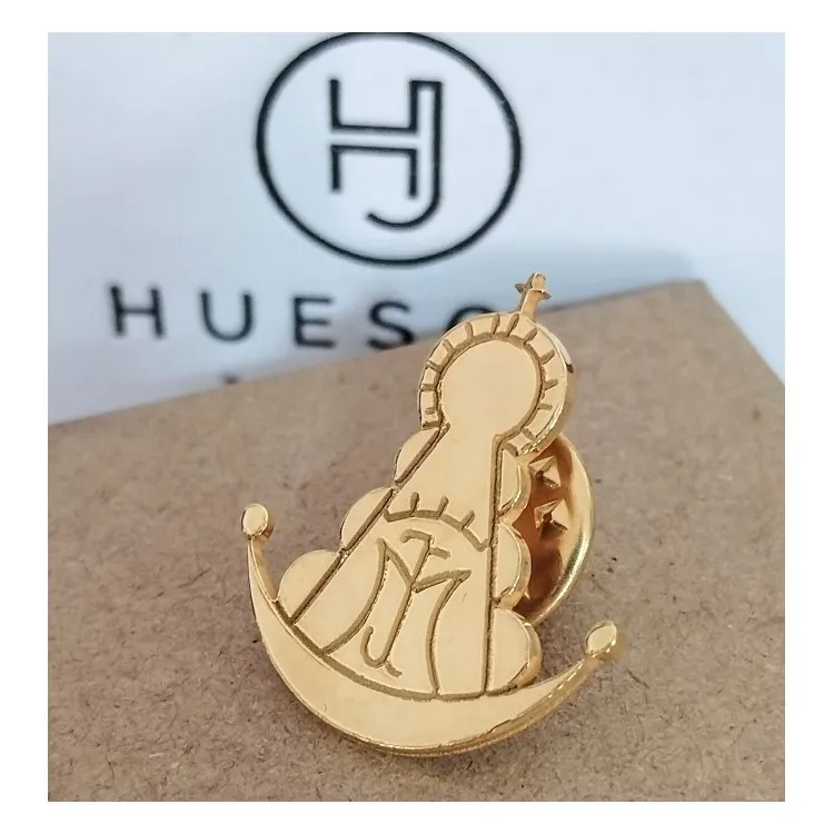 Pin Virgen del Rocio personalizado en plata de ley