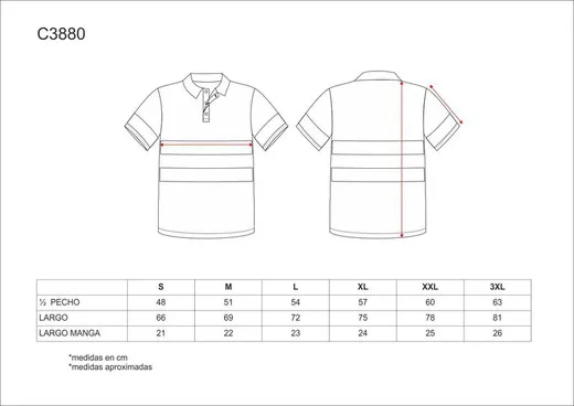 Polo manga corta alta visibilidad cintas reflectantes en torso y manga Amarillo