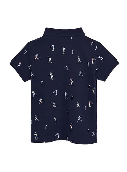 polo mayoral estampado marino para niño