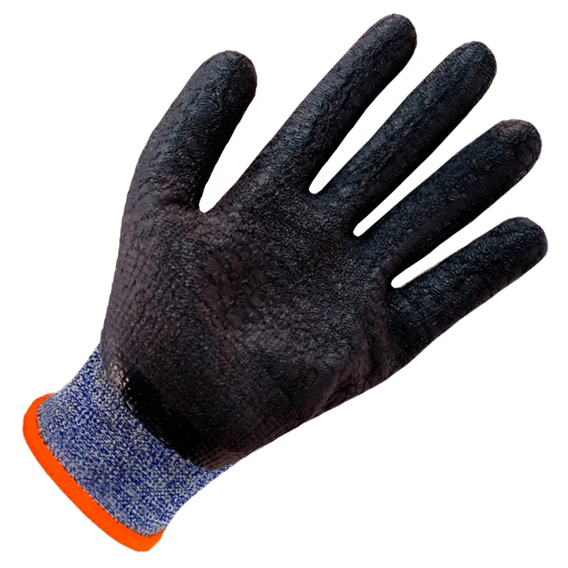 PROWORK GUANTES ANTICORTE RECUBIERTOS EN LÁTEX RUGOSO NEGRO (PW8980A)