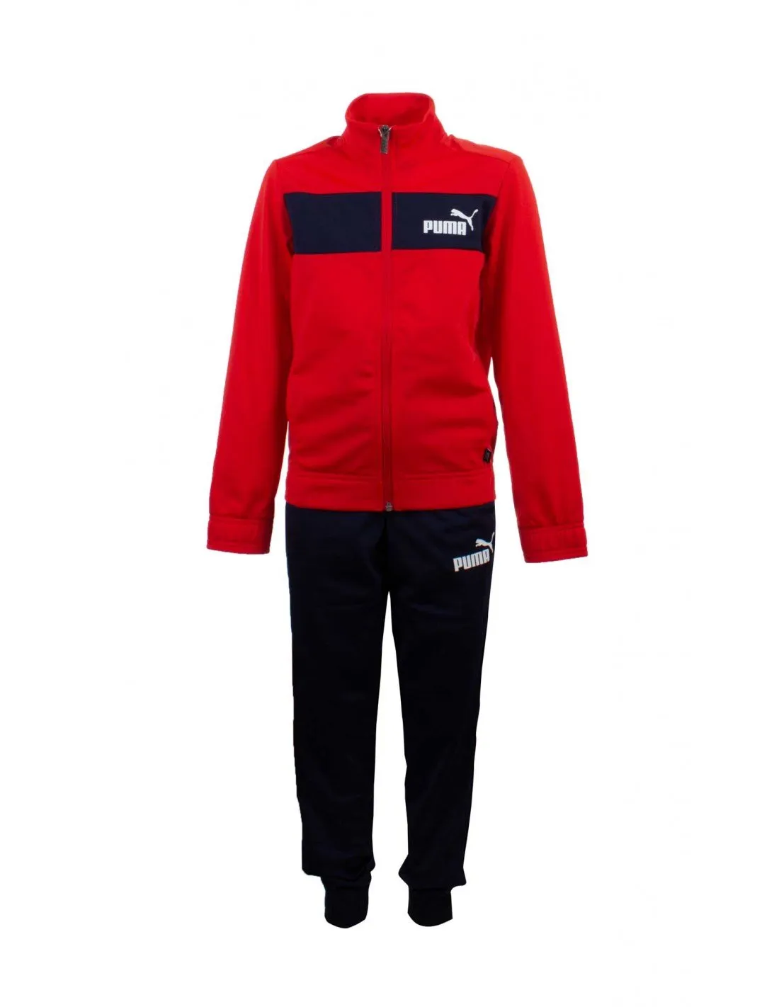 PUMA  CHáNDAL ROJO Y NEGRO POLY SUIT CL B NIñO
