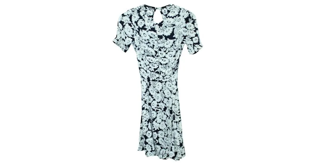 REFORMATION Mono corto con espalda abierta y estampado en blanco y negro 