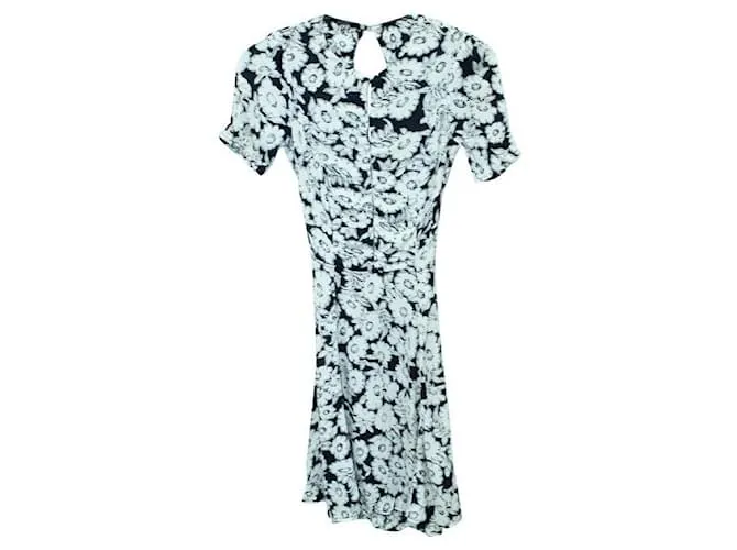 REFORMATION Mono corto con espalda abierta y estampado en blanco y negro 
